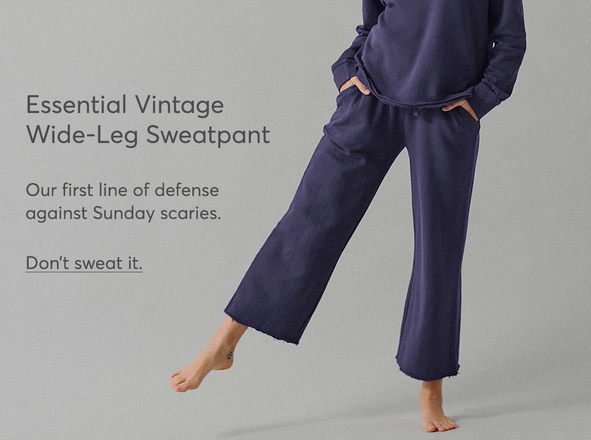 Essential Vintage Wide-Leg Sweatpant