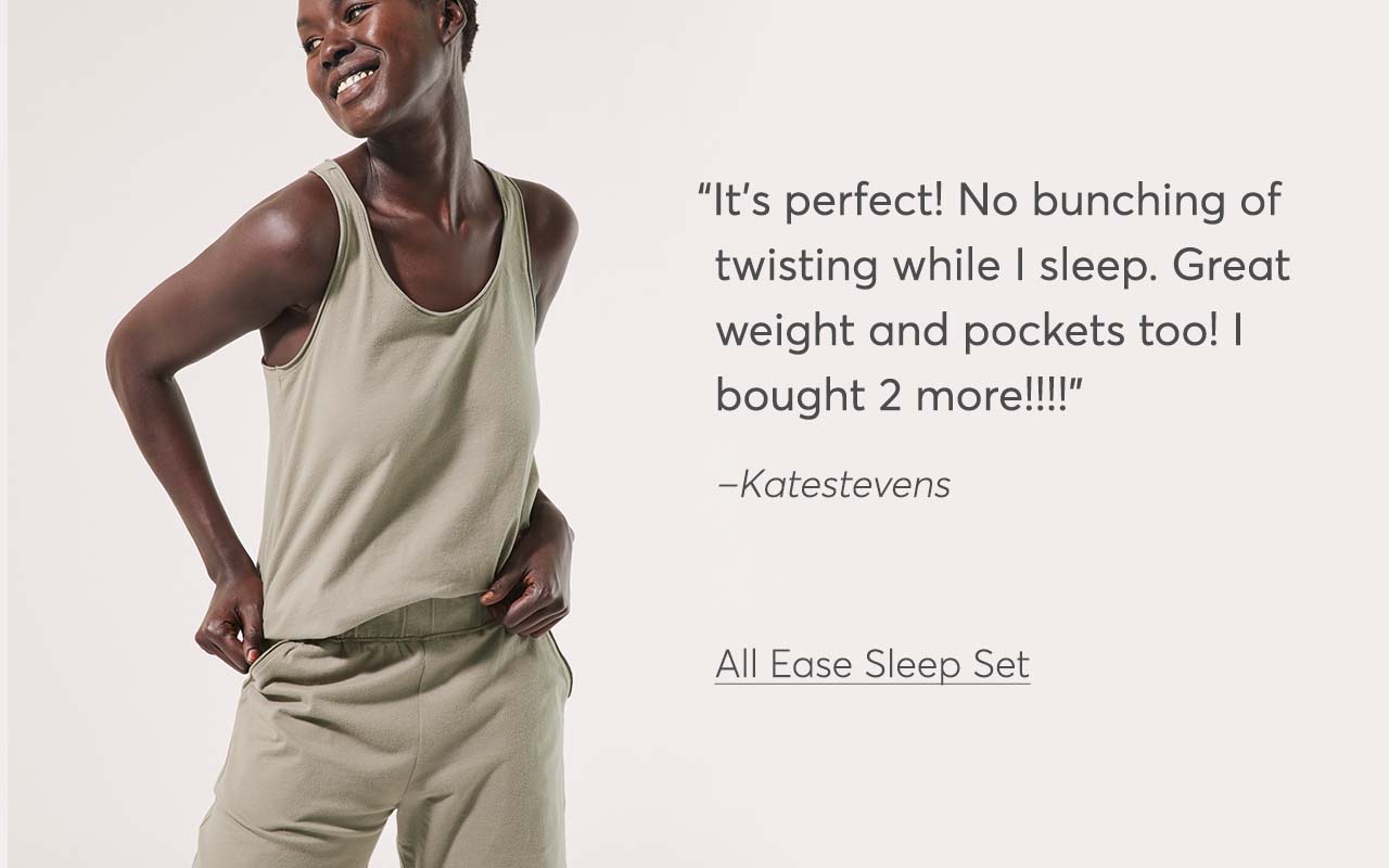 It’s perfect! No bunching of twisting while I sleep. Great weight and pockets too! I bought 2 more!!!!