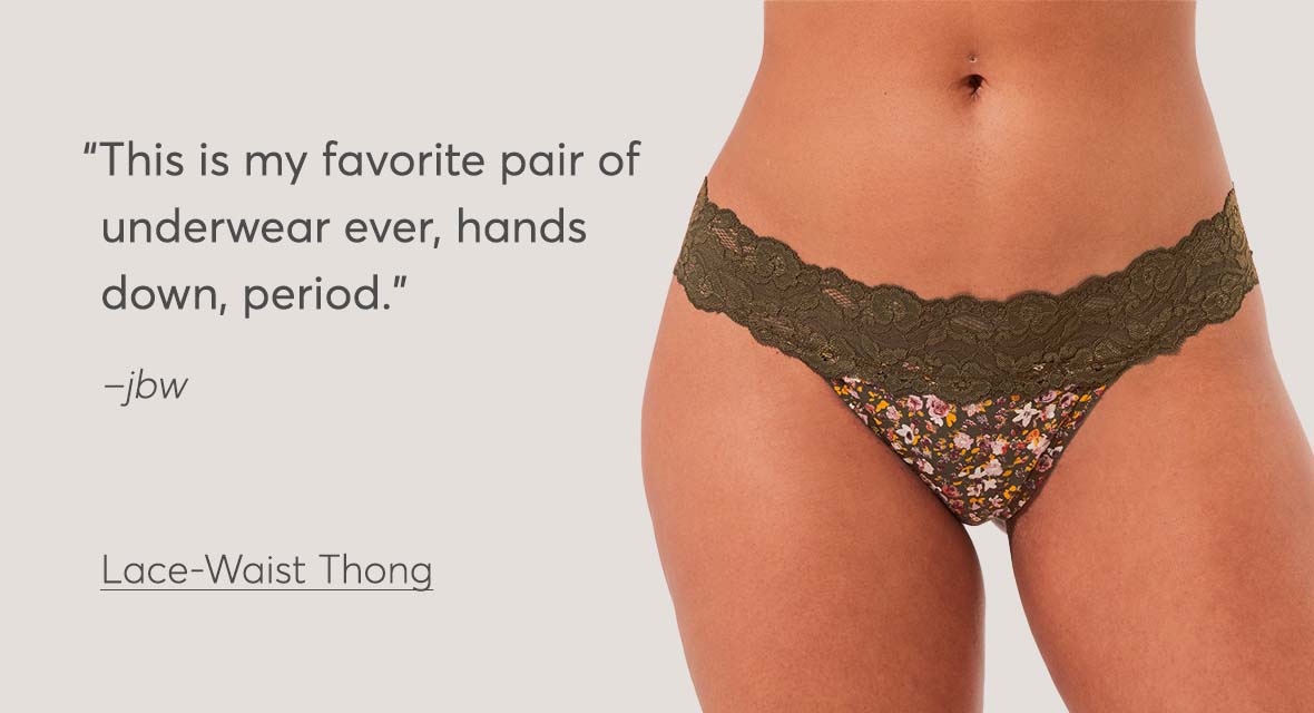 Lace-Waist Thong