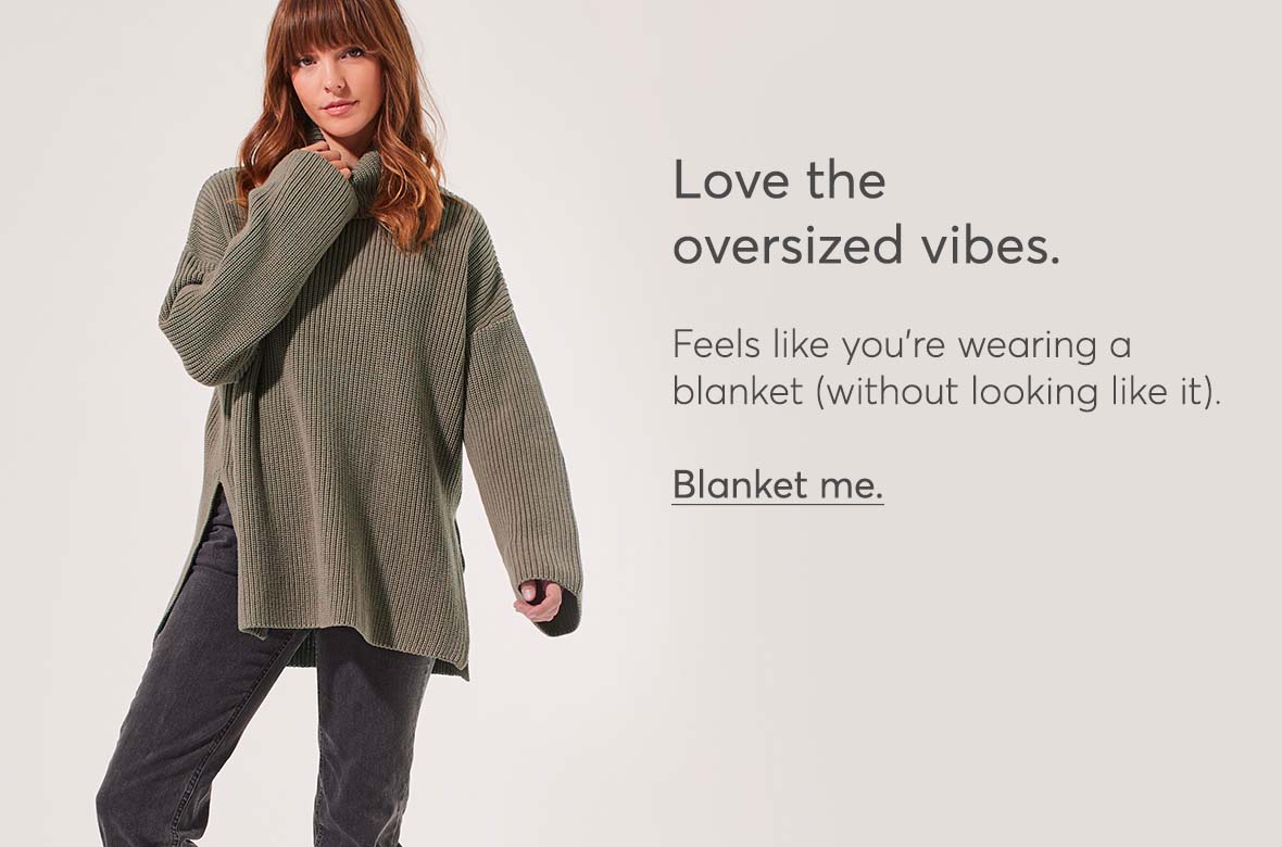 Love the oversized vibes. Fisherman Turtleneck Tunic Sweater