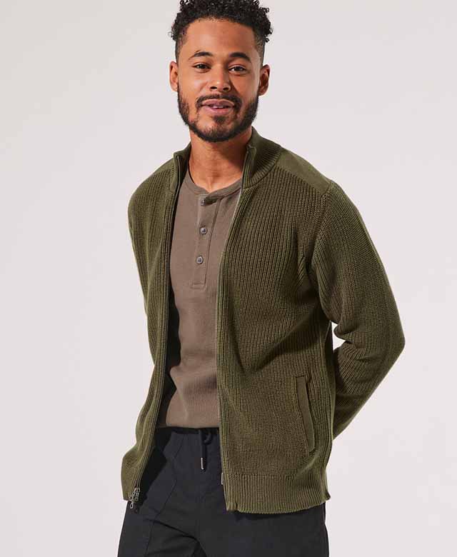 Modern Knit Zip Sweater