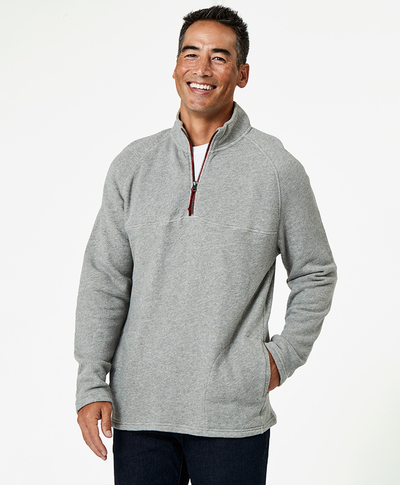 cotton quarter zip pullover