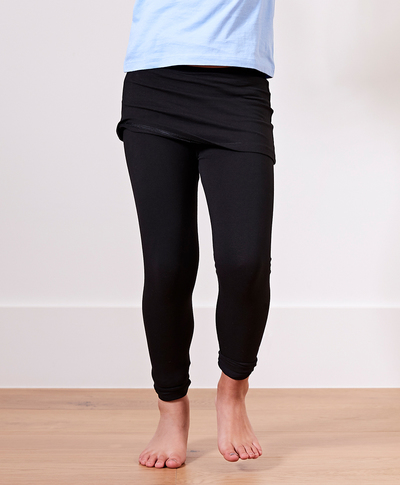 Organic Skirted Legging by Pact in Black Fair Trade, Kids Size 18-24 Months