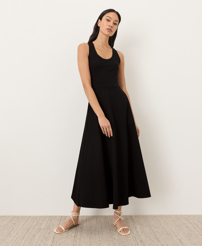 Open Back Maxi Pact Organic Cotton Women's Fit & Flare Halter Dress -  Sustainable Fashion With Flowy Skirt Cotton Gauze Dress