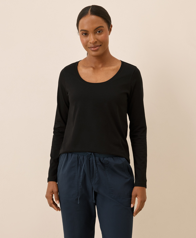 Women's Clearance Softspun Long Sleeve Scoop Neck Tee made with