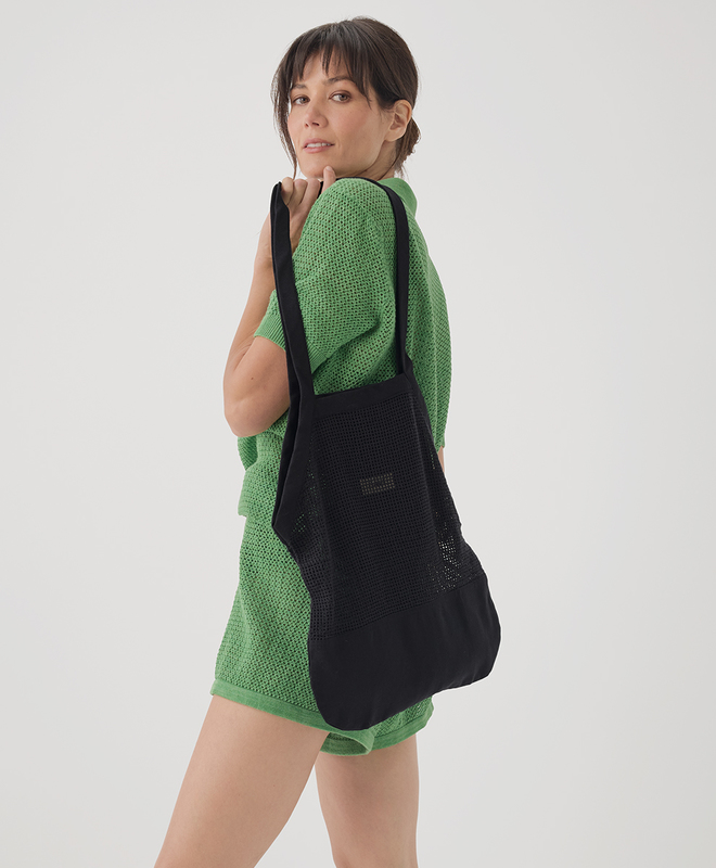 Creative Co Op Cotton Knit Tote Bag