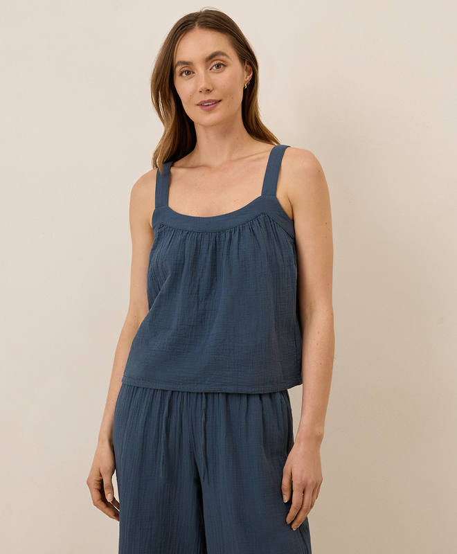 売れ筋商品|||パクト カットソー トップス レディース Women's Organic Cotton Coastal Double Gauze Square Neck Cami Sangria Women's Clearance Everyday High Cut Brief made with Organic