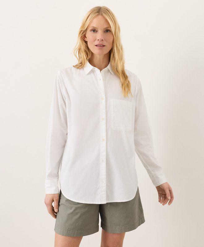 Women's All Day Poplin Classic Shirt made with Organic Cotton Pact