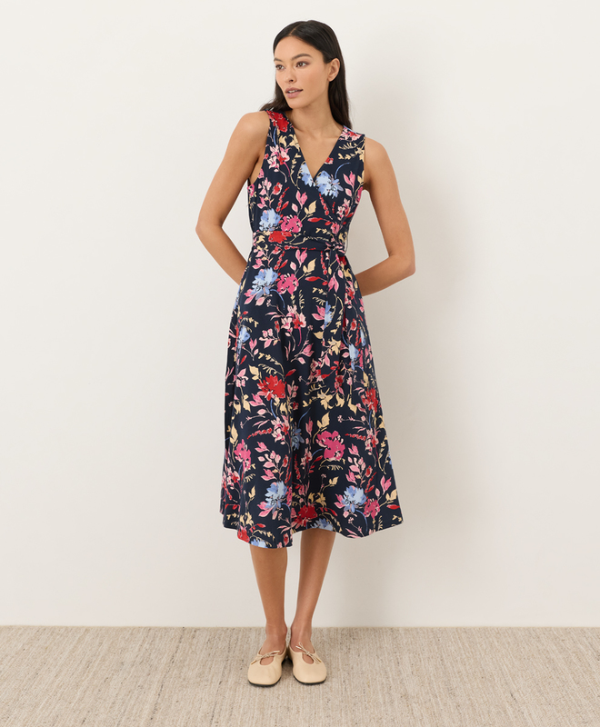 Women's Clearance Fit & Flare Easy V-neck Dress made with Organic Cotton |  Pact